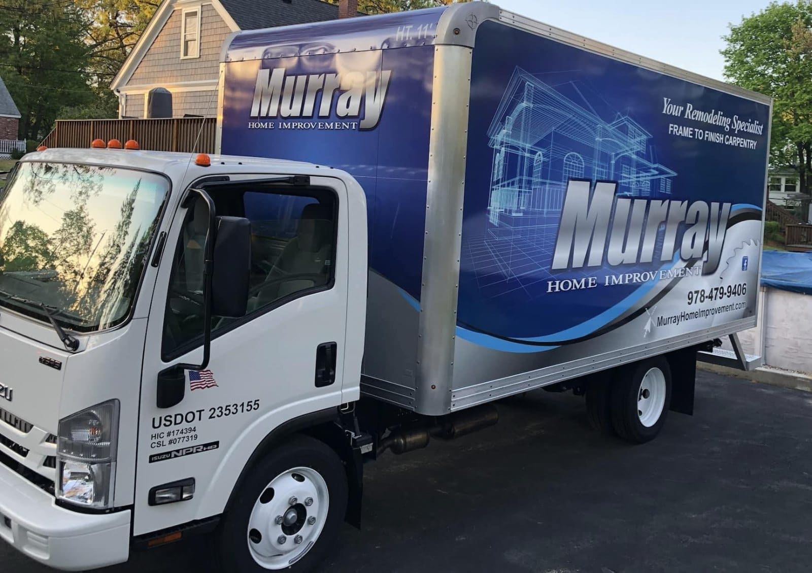 The Murray Home Improvement truck in Chelmsford, MA