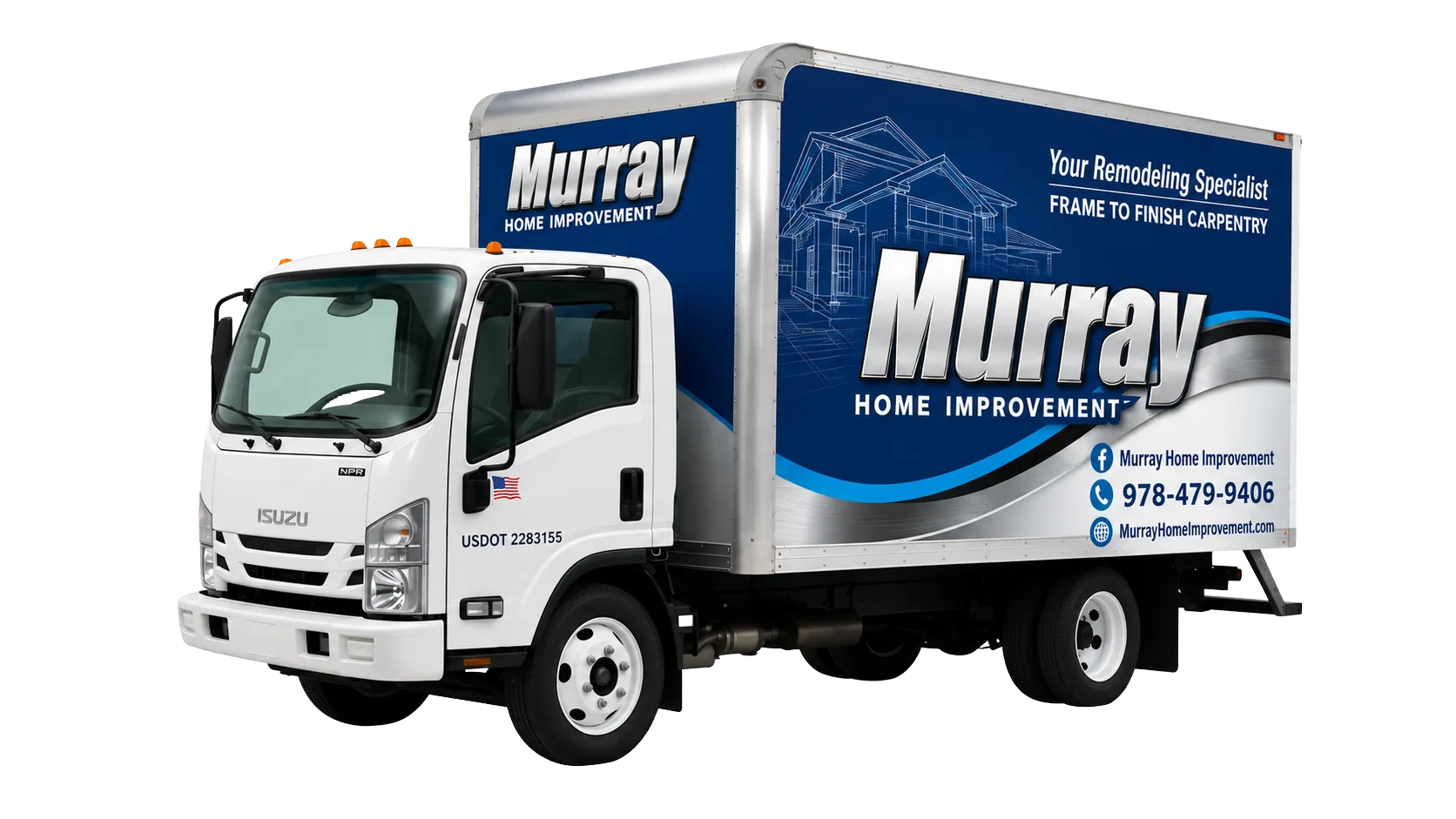 Murray Home Improvement box truck — your remodeling specialist, frame to finish carpentry